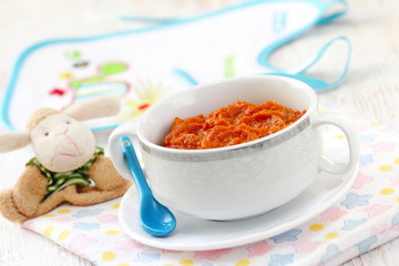 Homemade carrot puree