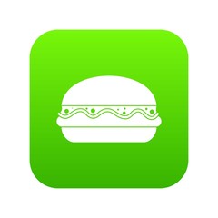 Burger icon digital green