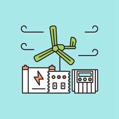 Solar panel system equipment.