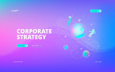 Corporate strategy web banner