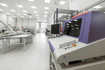 Shop production of printed circuit boards.