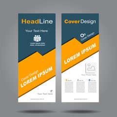 Design vertical template flyer banner. Vector illustration.