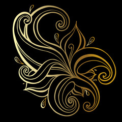 Paisley. Hand Drawn Boho ornament. Vector illustration