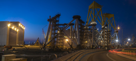foundations factory for offshore wind farms in Szczecin, Poland