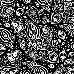 Paisley background. Hand Drawn ornament. Vector illustration