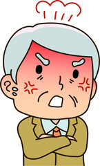 Veteran officer Facial expressions,angry