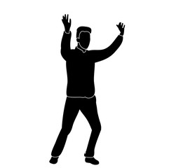 white background silhouette of people dancing