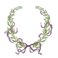 Watercolor Leaves Wreath Hand Painted Leaf Foliage Garland