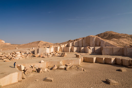 Travertine Mine in Bajestan, Khorasan, Iran