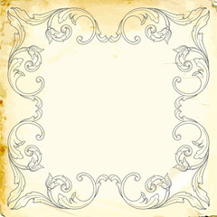 Vector baroque of vintage elements for design. 