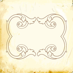 Vector baroque of vintage elements for design. 