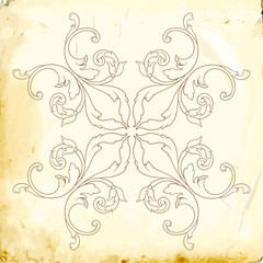 Vector baroque of vintage elements for design. 