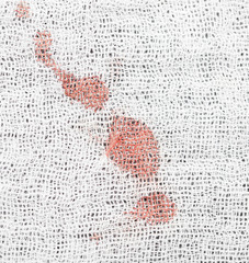 blood stains on white material