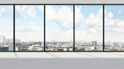 Naklejka na ściany i meble Modern bright interiors apartment 3D rendering illustration