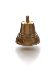 The bell hangs in the air