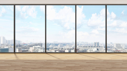 Naklejka na ściany i meble Modern bright interiors apartment 3D rendering illustration