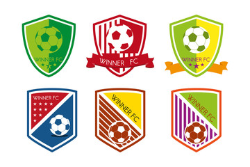 Soccer Football Club Badge Logo Set