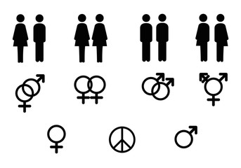 People and symbols icons. Vector
