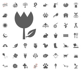 Tulip icon. Spring vector illustration icon set.