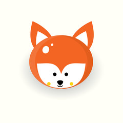 Vector image of a fox design on a white background. Vector, illustration eps10
