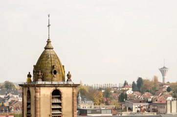 Obraz premium Brown Concrete Tower Building in Sarreguemines, France