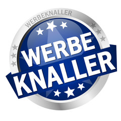 Button with banner Werbeknaller