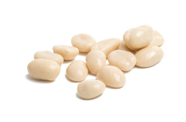 nuts in white chocolate isolated