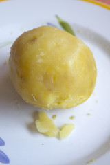 peeled boiled potato