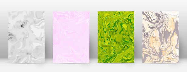 Abstract cover. Modern design template. Actual suminagashi marble. Minimalistic hipster flyer design. Enchanting trendy abstract cover. Vector illustration.