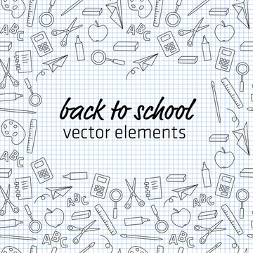 back to school - vector elements