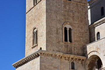 Fototapeta na wymiar Italy, Puglia, Cathedral of Trani, Details of the bell towe