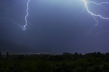 lightning in the sky