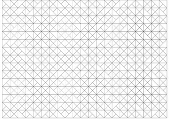 Black and white abstract vector background with mosaic tiles. Symmetrical straight thin lines isolated on white background. Vector trendy graphic design.