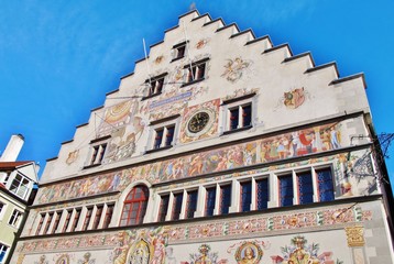 Lindau, Altes Rathaus, Bemalte Südfassade