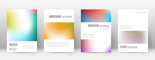 Fototapeta premium Flyer layout. Minimalistic creative template for Brochure, Annual Report, Magazine, Poster, Corporate Presentation, Portfolio, Flyer. Artistic bright cover page.