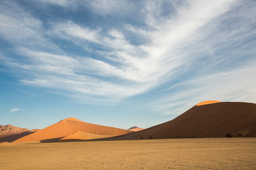 View of cloudy sky over desert
