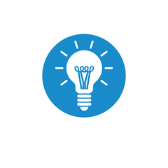 Business icon. Vector illustration isolated on white background. Lamp symbol.