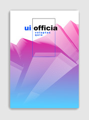 Abstract lines vector minimal modern brochure design, cover template, geometric halftone gradient. For Banners, Placards, Posters, Flyers. Beautiful and special, pattern texture.