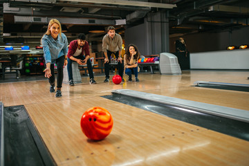 She's getting better at bowling