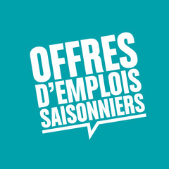 offres d'emplois saisonniers