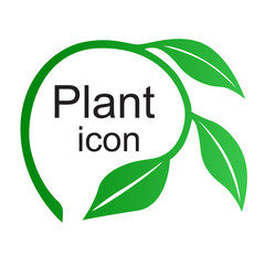 Plant icon of branch with leaves
