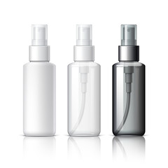 Realistic Cosmetic bottle can sprayer container.
