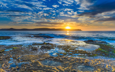 Sun Rising Vivid Seascape