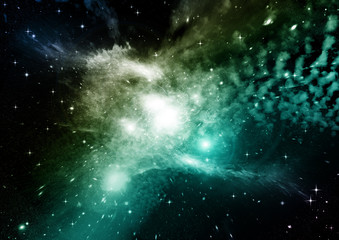 galaxy in a free space