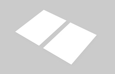 A6 Flyer, Postcard, Invitation Mock-Up On Isolated Background, 3D Illustration