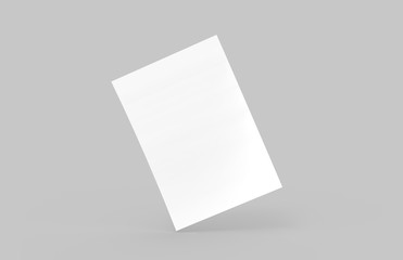 A6 Flyer, Postcard, Invitation Mock-Up On Isolated Background, 3D Illustration