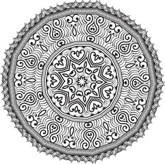 floral round lace mandala