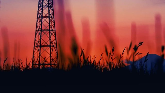 鉄塔と富士山_スライド