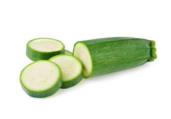 zucchini isolated on white background