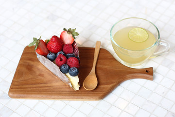 Tea Time with Fruit Cake